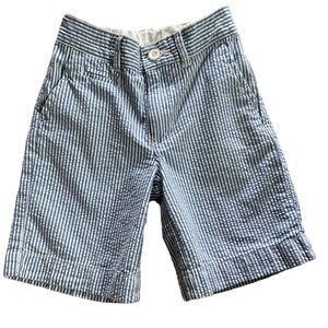 Polo by Ralph Lauren Boys Seersucker Shorts Adjustable Tab Waist Like New Size 4